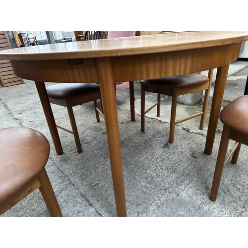 3097 - A MCINTOSH RETRO TEAK EXTENDING DINING  TABLE {45