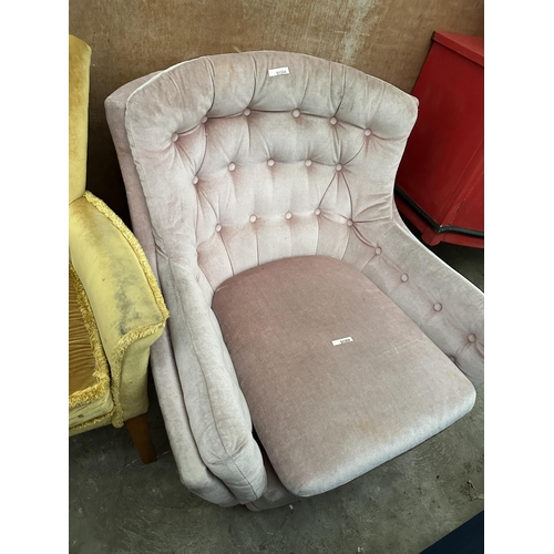 3100 - TWO UPHOLSTERED BEDROOM CHAIRS