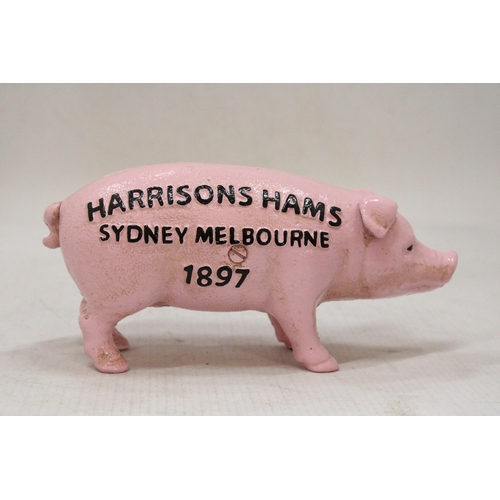 145 - A CAST BUTCHER'S PIG MONEYBOX HARRISON'S HAMS SYDNEY