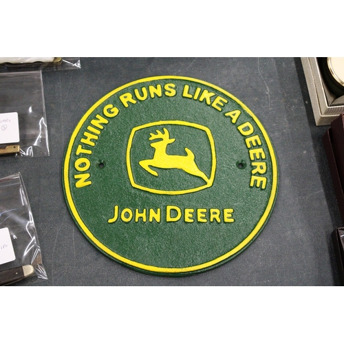 153 - A CAST JOHN DEERE SIGN