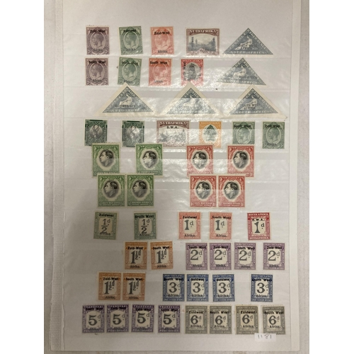 344A - TWO SHEETS OF SOUTH WEST AFRICA STAMPS