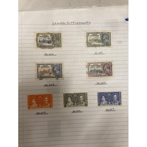 345A - EIGHT SHEETS OF STRAIT SETTLEMENTS (MALAYSIA) STAMPS