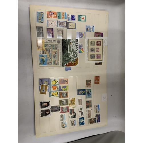 404 - A LOCAL DECEASED DEALER’S STOCK OF STAMPS ARRANGED ON STOCKSHEETS  TO INCLUDE : CYPRUS