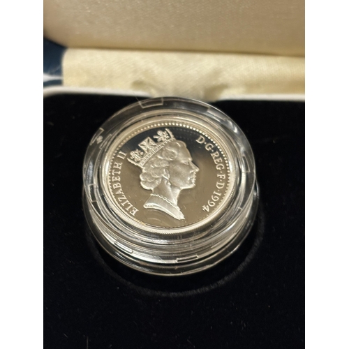 441 - A ROYAL MINT SILVER PROOF 1994 £1 COIN BOXED WITH C0A