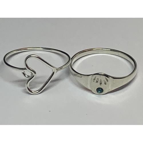 627 - FOUR HALLMARKED SILVER RINGS