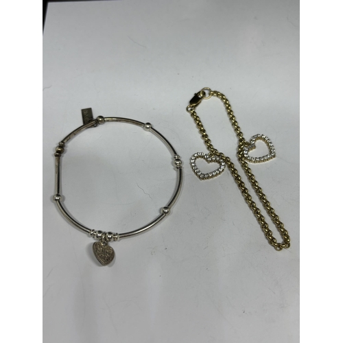 664 - FOUR VARIOUS MARKED SILVER BRACELETS