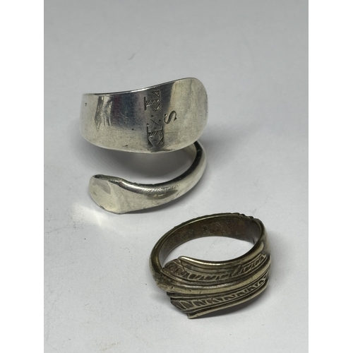 665 - FIVE MARKED SILVER RINGS