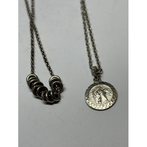 698 - FOUR MARKED SILVER NECKLACES