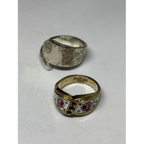 702 - FIVE MARKED SILVER RINGS