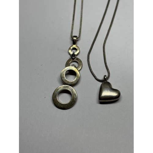 732 - FOUR MARKED SILVER NECKLACES