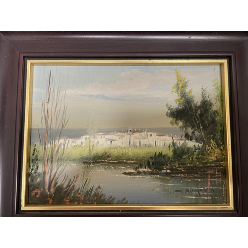 794 - A PAIR OF FRAMED OIL ON BOARDS SIGNED