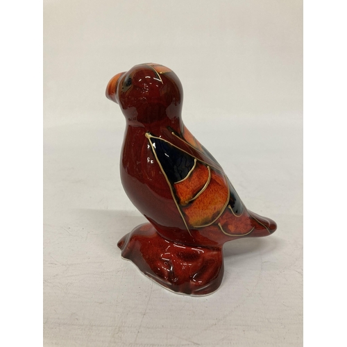 803 - AN ANITA HARRIS PUFFIN SIGNED IN GOLD