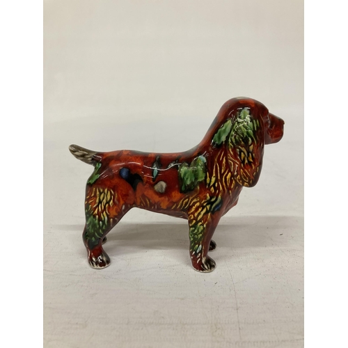 804 - AN ANITA HARRIS SPANIEL DOG SIGNED IN GOLD