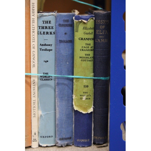 925 - TWELVE VINTAGE ENGLISH LITERATURE BOOKS TO INCLUDE ANTHONY TROLLOPE, ELIZABETH GASKELL, ETC