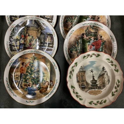 1031 - ELEVEN CHRISTMAS CABINET PLATES TO INCLUDE ROYAL DOULTON