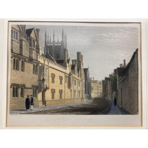 1172 - TWO FRAMED PRINTS TO INCLUDE A CITY SCENE AND A COLLEGE SCENE