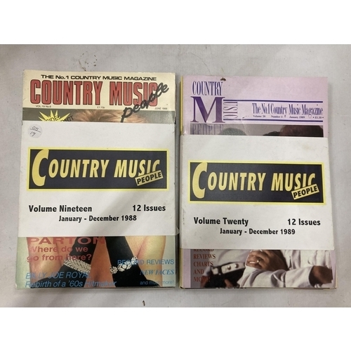 1182 - TWENTY FOUR COPIES (TWO VOLUMES) OF 'COUNTRY MUSIC PEOPLE' - 1988 AND 1989