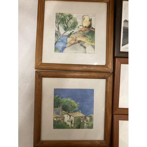 1190 - SEVEN SMALL FRAMED PRINTS