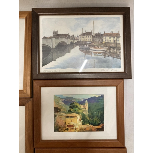 1190 - SEVEN SMALL FRAMED PRINTS