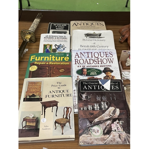 1197 - A QUANTITY OF ANTIQUE AND FURNITURE BOOKS