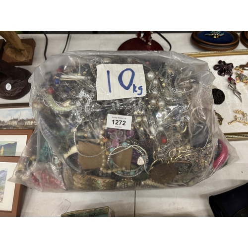 1272 - 10KG OF COSTUME JEWELLERY