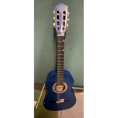 1316 - A BLUE ACCOUSTIC GUITAR