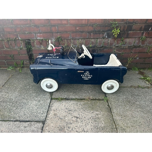 1550C - A VINTAGE 1950s TRIANG FLYING SQUAD PEDAL CAR  -  RARE AND IN ORIGINAL CONDITION - FROM A DECEASED'S... 