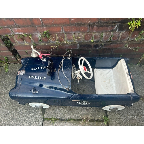 1550C - A VINTAGE 1950s TRIANG FLYING SQUAD PEDAL CAR  -  RARE AND IN ORIGINAL CONDITION - FROM A DECEASED'S... 