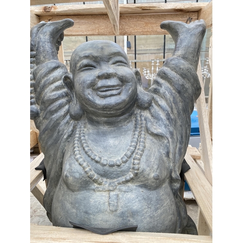 1767 - A CEMENT FIBRE KONTHE STANDING BUDHA (H:100CM)