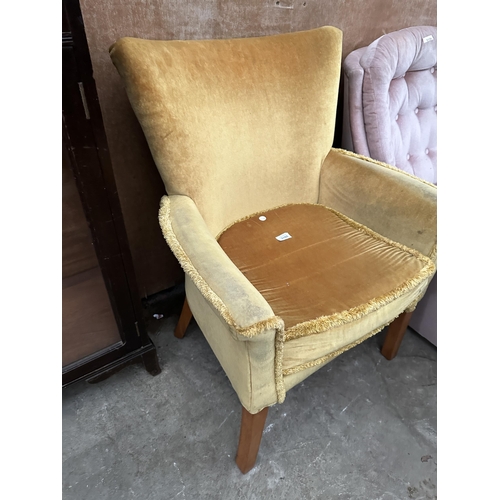 3100 - TWO UPHOLSTERED BEDROOM CHAIRS