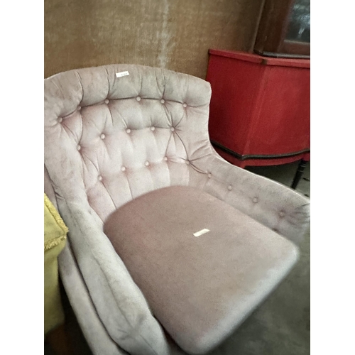 3100 - TWO UPHOLSTERED BEDROOM CHAIRS