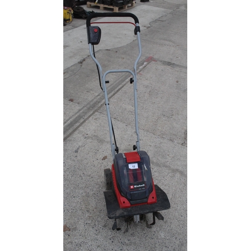 12 - EINHELL ROTAVATOR AND 2 BATTERIES  NO VAT