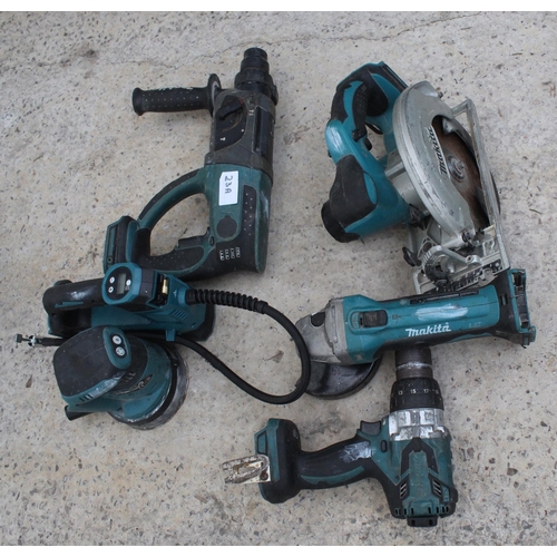 23A - MAKITA COMPRESSOR, SANDER,SDS  DRILL, SAW,GRINDER  NO VAT