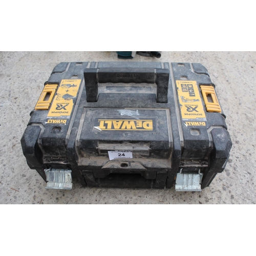 24 - DEWALT DRILL AND IMPACT, 2 BATTERIES AND CHARGER  NO VAT