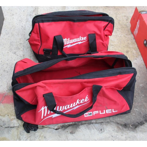 32 - 2 MILWAUKEE TOOL BAGS AS NEW  NO VAT