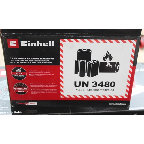 48 - AS NEW EINHELL PIPE CLEAN BATTERY AND CHARGER  NO VAT