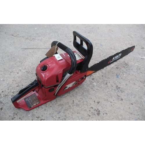 72 - KIAM PETROL CHAIN SAW + VAT