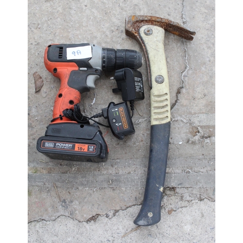 9A - BLACK & DECKER DRILL AND EASTWING HAMMER DRILL NO VAT