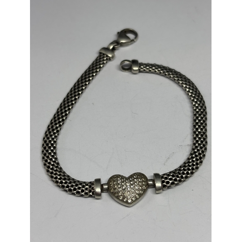 596 - THREE SILVER BRACELETS