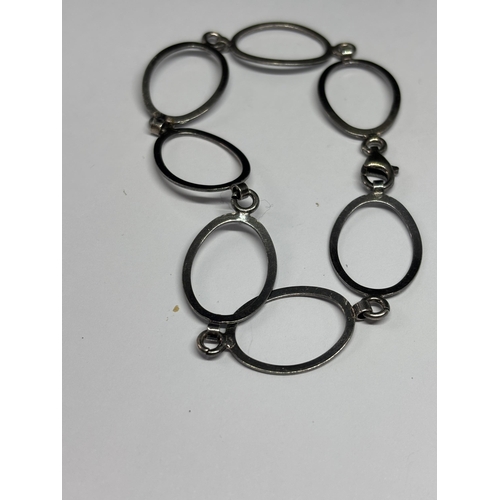 601 - THREE SILVER BRACELETS