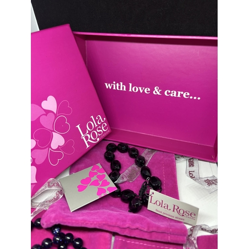 661 - THREE LOLA ROSE BRACELETS IN POUCHES WITH ORIGINAL PRESENTATION BOX