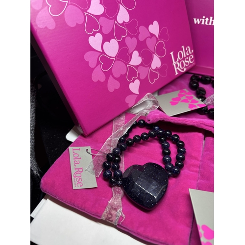 661 - THREE LOLA ROSE BRACELETS IN POUCHES WITH ORIGINAL PRESENTATION BOX