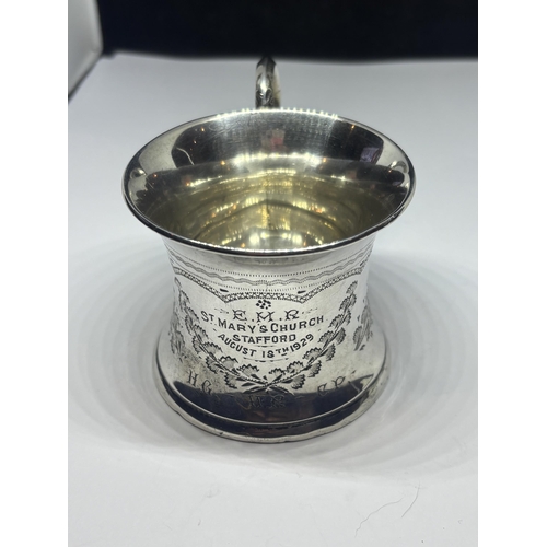 97 - A HALLMARKED BIRMINGHAM 1928 SILVER CUP GROSS WEIGHT 86.2 GRAMS