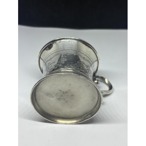 97 - A HALLMARKED BIRMINGHAM 1928 SILVER CUP GROSS WEIGHT 86.2 GRAMS