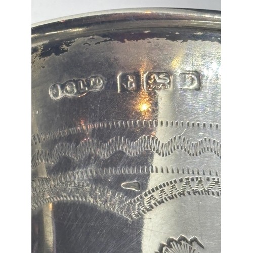 97 - A HALLMARKED BIRMINGHAM 1928 SILVER CUP GROSS WEIGHT 86.2 GRAMS