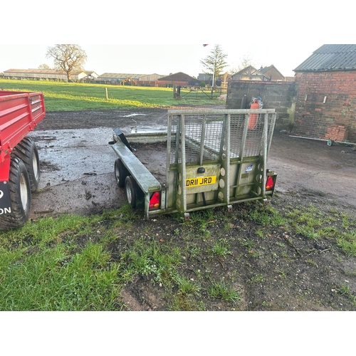  A CATERPILLAR  302.5  MINI  DIGGER WITH EXCAVATOR COMPLETE WITH IFOR WILLIAMS LOW LOADER  PLANT TRAI... 