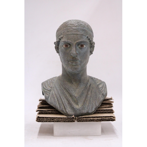 123 - A CHARACTER BUST OF THE VICTORIOUS CHARIOTEER - 30 CM