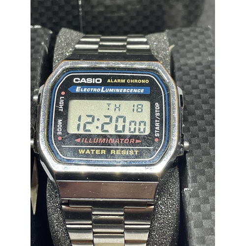 508 - A CASIO ALARM CHRONO ELECTRO LUMINESCENCE ILLUMINATOR WATER RESIST DIGITAL WATCH WITH ORIGINAL BOX S... 