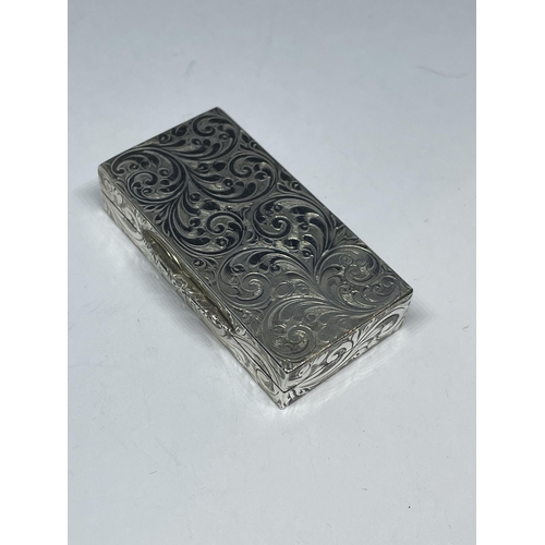 512 - A HALLMARKED BIRMINGHAM 1859 SILVER PILL BOX MAKER PJD