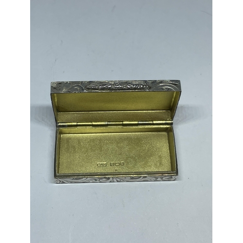 512 - A HALLMARKED BIRMINGHAM 1859 SILVER PILL BOX MAKER PJD